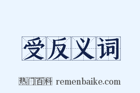 受反义词是什么意思的图片